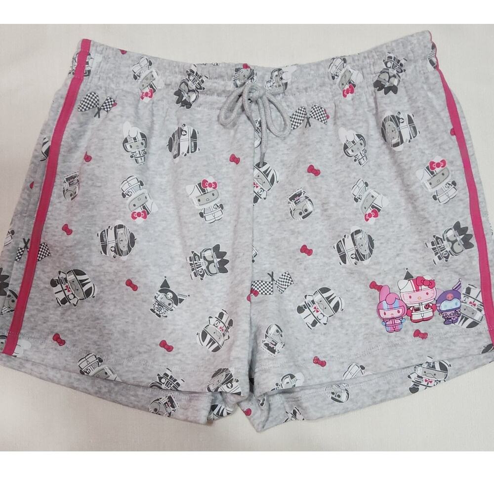 Hello kitty racing fleece short women's Large